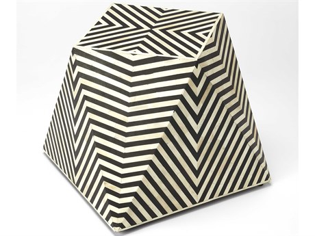 Butler Zanzibar Square Resin Black Bone Inlay End Table
