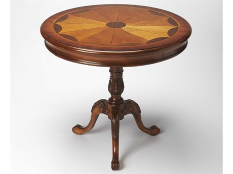 Butler Carissa Round Wood Cherry End Table