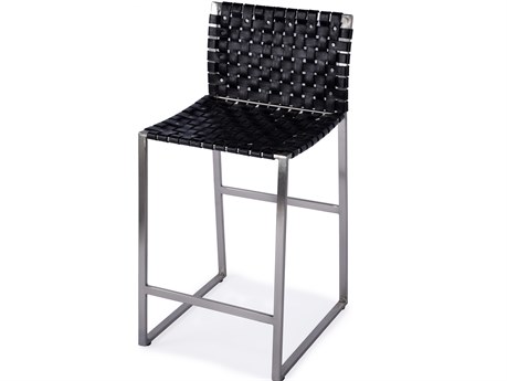 Butler Urban Black Leather Counter Stool
