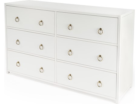 Butler Lark 6-Drawers Acacia Wood Double Dresser
