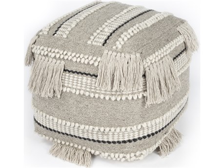 Butler Realisa Grey Upholstered Pouf