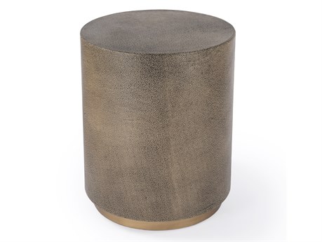 Butler Olenka Round Leather End Table