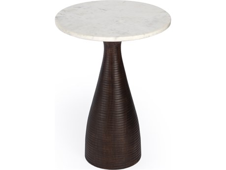Butler Julia Round Marble Brown End Table