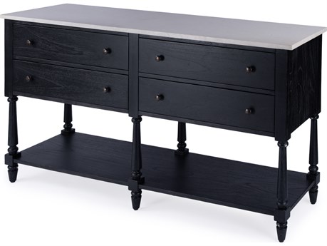 Butler Danielle 65" Mahogany Wood Washed Black Sideboard