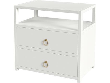 Butler Lark 2-Drawers Acacia Wood Nightstand