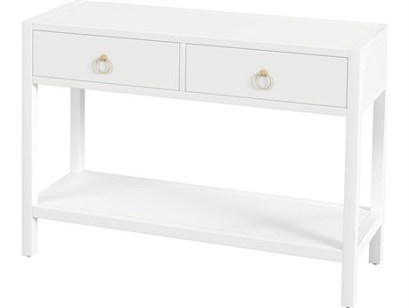 Butler Lark Rectangular Wood White Console Table