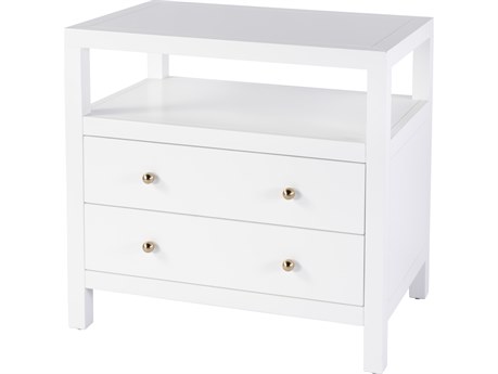 Butler Nora 2-Drawers Acacia Wood Nightstand