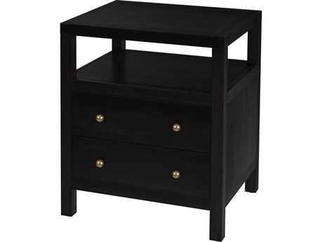 Butler Nora 2-Drawers Brown Acacia Wood Nightstand