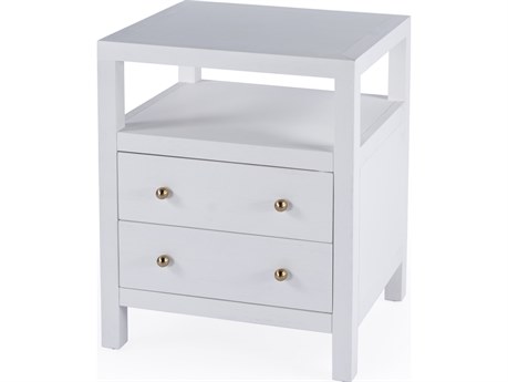 Butler Nora 2-Drawers Acacia Wood Nightstand