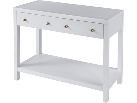 Butler Nora Rectangular Wood White Console Table