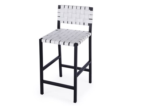 Butler Bromley White Leather Counter Stool