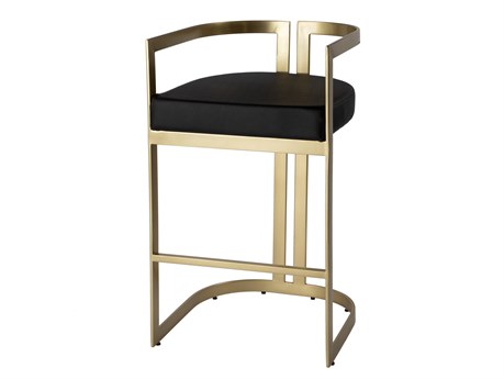 Butler Clarence Black Leather Faux Bar Stool