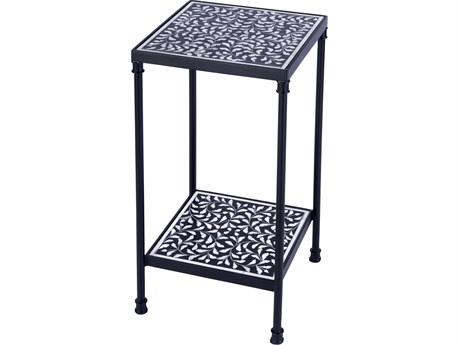 Butler Lana Square Resin Black Bone End Table