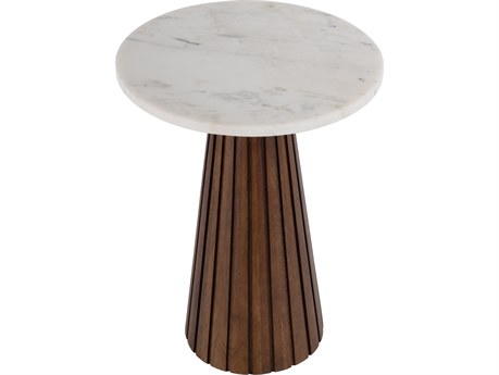 Butler Dara Round Marble And Metal End Table