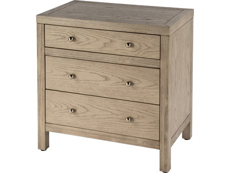 Butler Nora 3-Drawers Natural Acacia Wood Nightstand