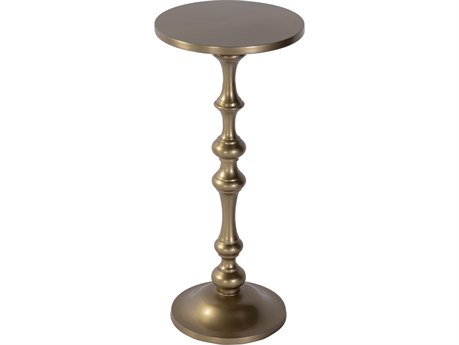 Butler Passeo Round Metal Antique Gold End Table