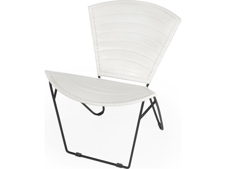Butler Felix White Leather Accent Chair