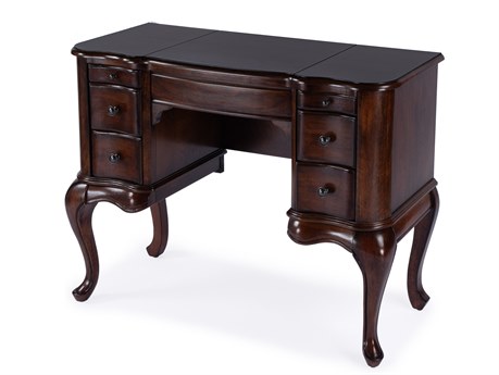 Butler Charlotte Cherry Brown Poplar Wood Valet Desk