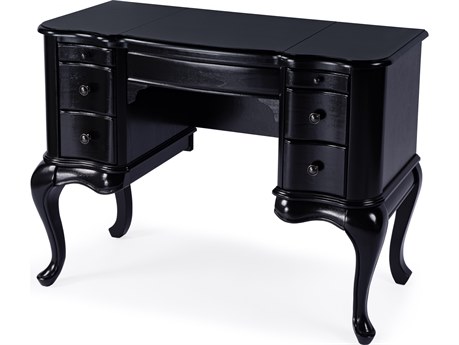 Butler Charlotte Gilted Cream Black Poplar Wood Valet Desk