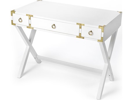 Butler Forster Smooth White Mango Wood Writing Desk