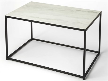 Butler Phinney Rectangular Marble & Metal Coffee Table