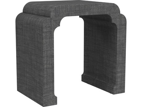Butler Chatham Rectangular Rattan Charcoal Raffia End Table
