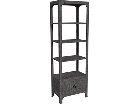 Butler Chatham Charcoal Raffia Bookcase