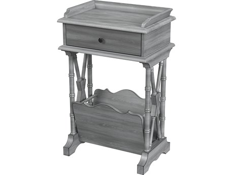 Butler Cummings Rectangular Wood Powder Gray End Table