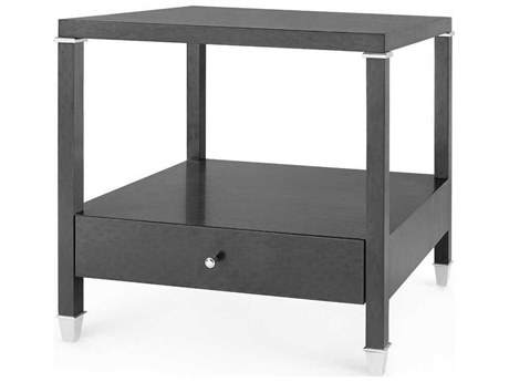 Villa & House Rectangular Wood Black End Table