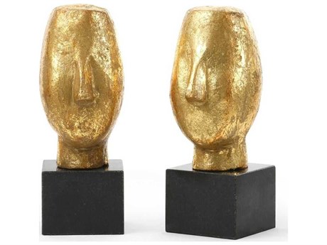 Villa & House Alberto Gold Leaf Sculpture Set of 2