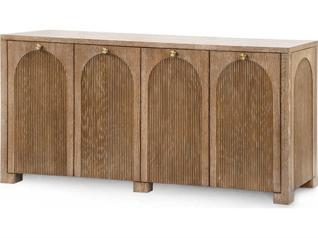 Villa & House 73" Arcadia Oak Wood Soft Glow Beige Sideboard