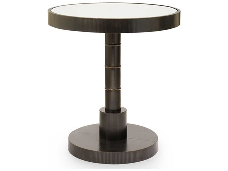 Villa & House Axel Round Mirror Dark Bronze End Table
