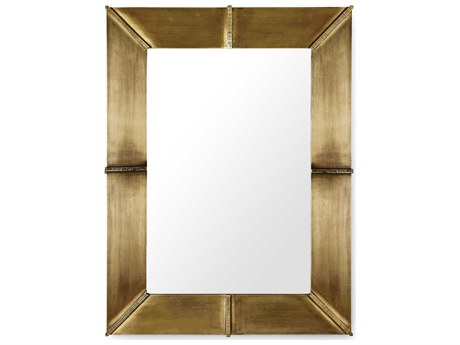 Villa & House Brea Antique Brass Rectangular Wall Mirror