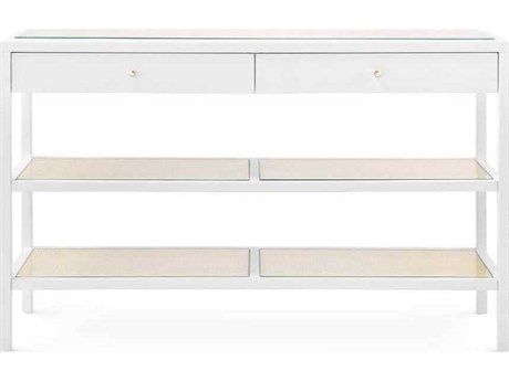 Villa & House Rectangular Glass Vanilla Console Table