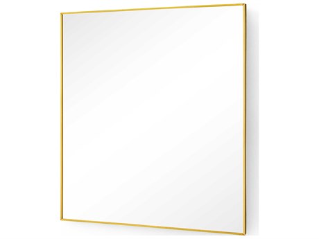 Villa & House Clarence Polished Brass Square Wall Mirror