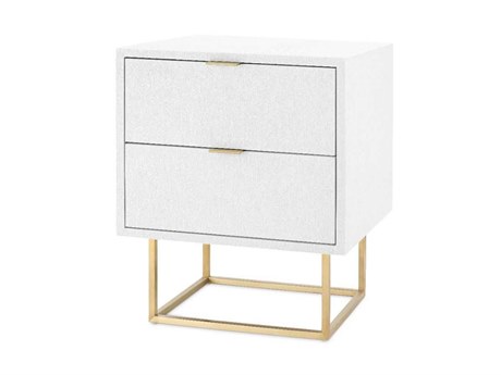 Villa & House Cubik 2 - Drawer Rectangular Chiffon White End Table
