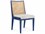 Villa & House Mahogany Wood White Fabric Upholstered Side Dining Chair  BUNERT55009