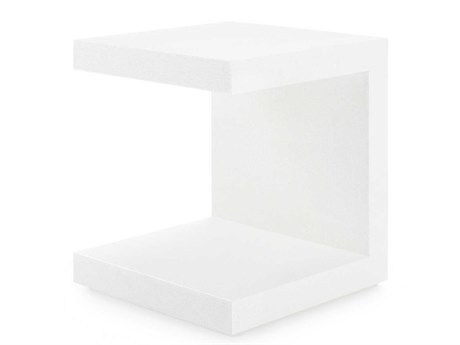 Villa & House Rectangular Wood Chiffon White End Table