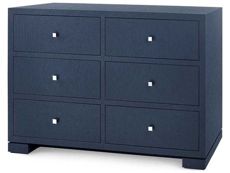Villa & House Frances Extra Large 6-Drawers Blue Double Dresser