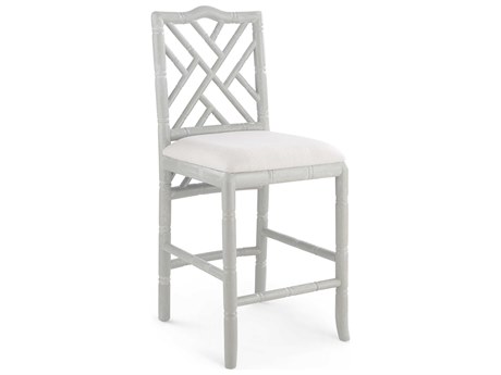 Villa & House Upholstered Oak Wood Classic Gray Counter Stool