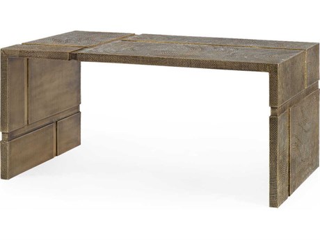 Villa & House Rectangular Metal Antique Brass Coffee Table