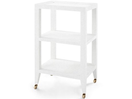 Villa & House Rectangular Wood Chiffon White End Table