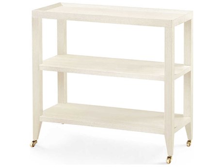 Villa & House Rectangular Wood Canvas Cream Console Table