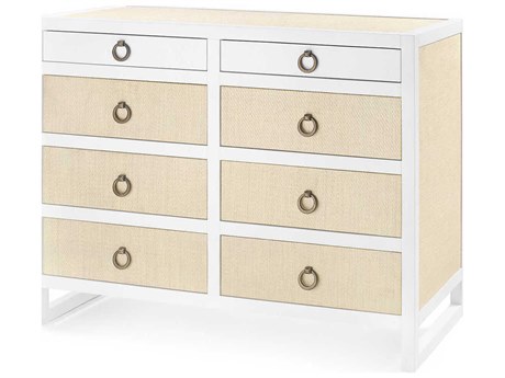 Villa & House Mallet 8-Drawers White Double Dresser