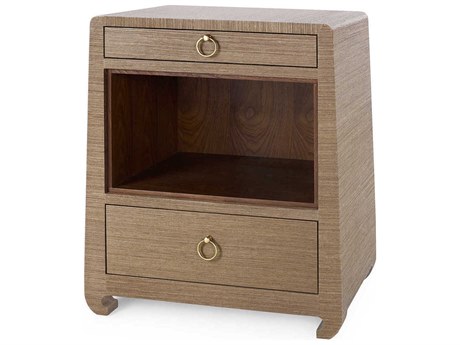 Villa & House Rectangular Wood Flax Brown End Table