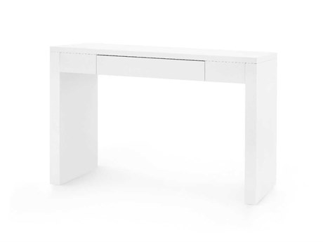 Villa & House Morgan Rectangular Wood Chiffon White Console Table