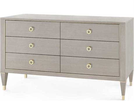 Villa & House Morris 6-Drawers Gold Oak Wood Double Dresser