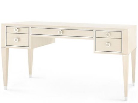 Villa & House Taupe Gray Nickel Oak Wood Secretary Desk