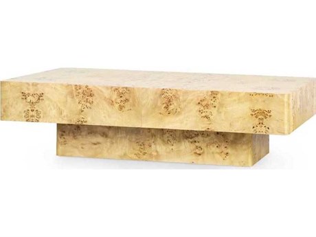 Villa & House Norma Rectangular Wood Burl Coffee Table