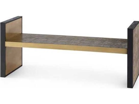 Villa & House Odeon Antique Brass Dark Bronze Gold Accent Bench